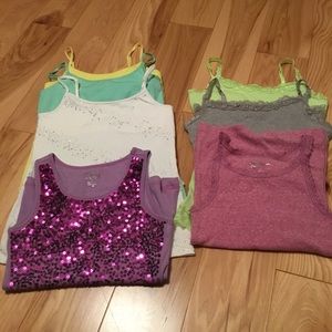 Girls Camisole Tank Top Lot of 7